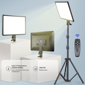 Flash Heads 10/14inch LED Video Light Panel Bi-Color 3000K-6000K Pography Lighting for Live Streaming Po Studio LED Light 230920