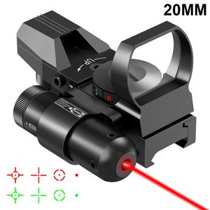 1X22X33 Reflex Sight with Integrated Green Laser Dot Sight Compatible with 20mm Picatinny Waver Rail System for Hunting & Shooting