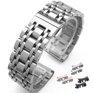 Watch Bands Solid Stainless Steel Band 18mm 20mm 22mm Universal Smartwatch Replacement Strap Bracelet Men Business Watchband Belt 230920
