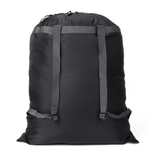 Grande saco de lavanderia resistente poliéster lavagem mochila para escola acampamento escola grande saco de lavanderia gass