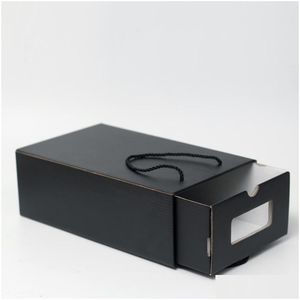 Hediye Sarma 3 Renk Özelleştirilmiş Kutu Paketleme Taşınabilir Karton Halat Ayakkabı Ambalaj Dükkanı Giyim Ayakkabıları İçin Uygun Saç WIG1 DROP TESLİM