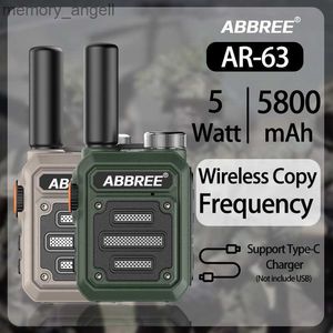 Рация ABBREE AR-63 Мини-рация Беспроводная связь с частотой копирования VOX SOS Многофункциональная двусторонняя радиосвязь Поддержка охотничьего интеркома Type-C HKD230922