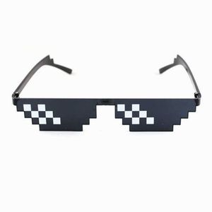 Fashion Glasses Shades 8 Bit Pixelated Damen Sonnenbrille Unisex Brillen Mosaik für Männer Frauen Thug Life 230920