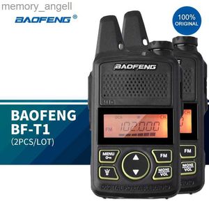 Walkie Talkie 2023 Baofeng T1 Walkie Talkie Mini 2 шт. BAOFENG BF-T1 Mini Kids Walkie Talkie Радиостанция UHF Детский Woki Toki КВ-трансивер HKD230922