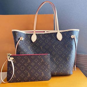 Luxurys tasarımcı çantaları tasarımcılar çanta 2pcs set kadın çanta çanta omuz omuz navefull kadın kompozit bayan debriyaj tote çanta dişi para çanta cüzdan lvvl