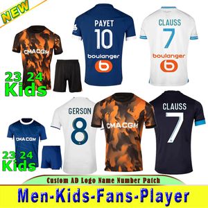 23 24 soccer jerseys CLAUSS MarseilleS maillot foot CUISANCE GUENDOUZI NDIAYE AUBAMEYANG VERETOUT Under N HARIT football shirts men kids