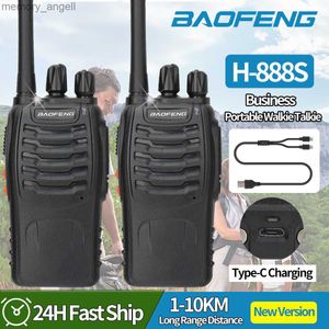 Рация Baofeng H-888S, USB аккумуляторная рация большого радиуса действия, 2 шт., FRS, обновление BF-888S, двухстороннее радио Comunicador для отеля, HKD230922