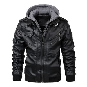 Mens Leather Faux Jackets Autumn Casual Motorcycle PU Jacket Biker Coats Brand Clothing EU Size 230921