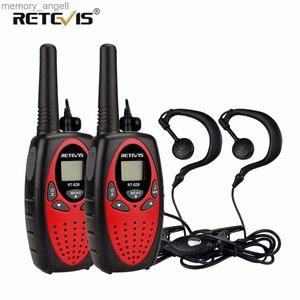 Walkie Talkie 4 Renkler Retevis RT628 Mini Walkie-Talkie 2pcs Çocuklar için+2pcs 1pin kulaklık 0.5W PMR Çocukların İki Yollu Radyo Noel GIF Seti HKD230922