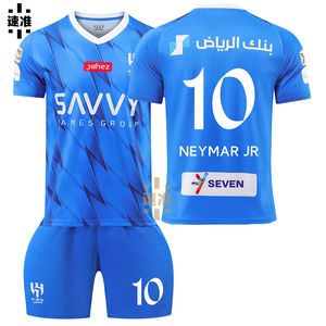 2324 Suudi Ligi Riyadh Crescent Jersey No. 10 Neymar Futbol Forması Set Yetişkinleri Çocuklar