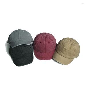 Top kapakları kısa ağzına kadar ayarlanabilir yıkama malzemesi erkek beyzbol şapkası güneş koruma bahar sonbahar kadınlar snapback baba şapka