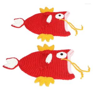Beralar Yetişkin Çocuklar Tığ Örgüsü Beanie Hat Komik Japon Balığı sazan hayvan cosplay parti kapağı