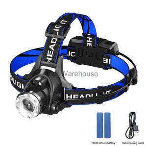Head lamps Helmet Flashlight High Powerful Ultra Bright Headlights USB Rechargeable LED Waterproof Headlamps for Camping Fishing Hiking HKD230922