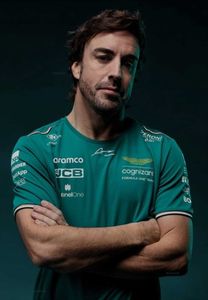 FW23 Erkek Tişörtleri İspanyol Yarışı 14 T-Shirts Aston 18 Büyük Boyutlu Sürücü Fernando Alonso Hot T-Shirts 2024 Satış Martin Tür F1 Takımı Ve