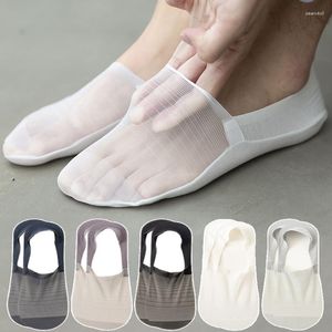 Мужские носки, 3 пары/лот, мужские модные дышащие силиконовые нескользящие сетчатые носки с низким вырезом, тапочки по щиколотку, невидимые носки для льда