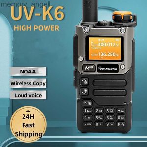 Walkie Tallie Quansheng UV K6/K5 (8) Walkie Talkie Taşınabilir Radyo UHF VHF İki yönlü Radyo 128 Kanal Ücretsiz TPYE-C Kablo Jambon Kablosuz Uzun Aralık HKD230922