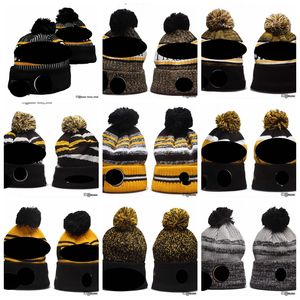 Pittsburgh''steelers''bobble Hats Baseball Ball Caps 2023-24 Fashion Designer Bucket Hat Chunky Knit Faux Pom Beanie'' Christmas Hat