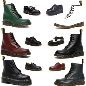 Doc Martens Designer Boots Kısa Botlar Dr Martins Designer Doc Martens Bayan Marten Yüksek OG Deri Kış Kar Açık Oxford Alt Ayak Bileği Ayakkabı Siyah Beyaz Botlar