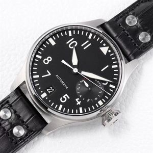 U1 üst sınıf AAA lüks tasarımcı yeni erkekler izle otomatik mekanik büyük klasik pilot saatler 46mm le prince black orijinal deri290y