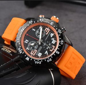 Лучший дизайнер роскошного дизайнера Quartz Montre Endurance Pro Avenger Navitimer Мужские часы Reloj 44 -мм резиновый ремешок хронограф.