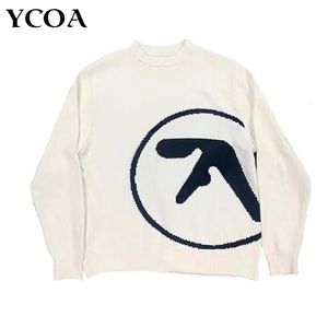Men's Sweaters Men's Sweater Aphex Twin Knit Winter Oversized Vintage Long Sleeve Tops Jumper Pullover Y2k Streetwear Graphic Fashion Clothing 230922