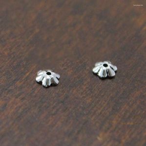 Boncuklar 20pcs 925 STERLING Gümüş Çiçek 3.5mm Ara Boncuk Kapakları Son Diy Takı A2298