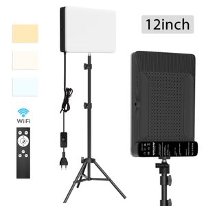 Flash Heads LED Fill Lamp Video Light Panel Bi-color 3000k-6500k Pography Lighting Live Stream Po Studio Light with Tripod Stand 230922