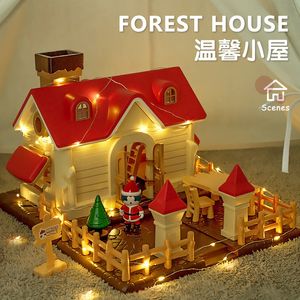 Bebekler Minyatür Dollhouse Forest Ailesi Ev Simülasyonu Villa Mobilya Aksesuarları Oturma Odası Etkileşimi Oyun Oyun Çocuk Oyuncakları 230922