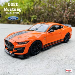 Литая под давлением модель Maisto 1 24 Ford Mustang Shelby GT500, модель автомобиля из сплава, коллекция украшений для рукоделия, игрушка, инструмент, подарок, литье под давлением 230922