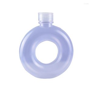 Wasserflaschen 500 ml Kreative Kreis Flasche Tasse Getränk mit tragbarem Seil Süßer Donut Handring