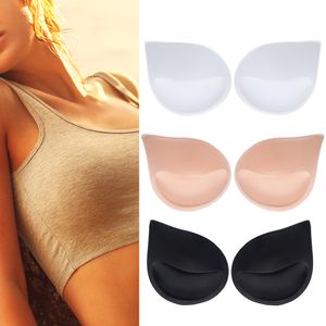 New Push Up Bra Pads Inserts Women Underwear Small Breast Lift Breathable Sponge Padded Bra Pad Lining Swimsuit Bra Insert Black