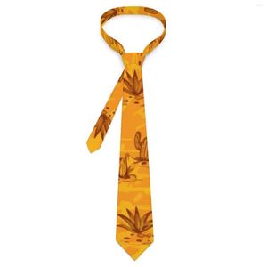 Галстуки-бабочки пустынный кактус галстук абстрактное искусство косплей вечерние шеи классический элегантный для мужчин воротник с принтом галстук идея подарка
