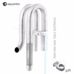 Filtration Heating Mini Fishing Inlet Outlet Pipe Filter Accessories Water For Aquarium Stainless Steel Fish Tank Shrimp Hose Holder Decoration 230923