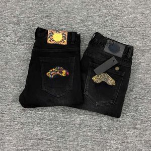 Брюки Control Pants versages Wash vercaces брюки vers Mild Medusa Denim Вышитые дизайнерские джинсы с доступом на молнии Мужские джинсы Spring Water Summer Tight EJEN