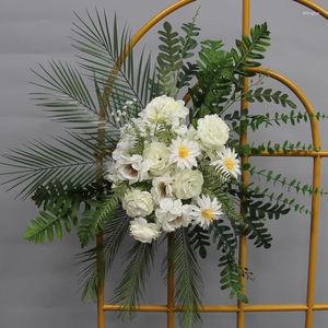 Flores decorativas simulação de casamento flor ponto pendurado fundo decoração de área de boas-vindas