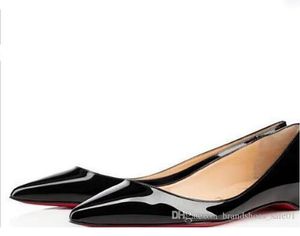 Tasarımcı Ayakkabı Flats Ayakkabı Lüks Gerçek Deri Kırmızı Dipler Parti Düğün Ayakkabıları Kadın Eu35-42 Kutu