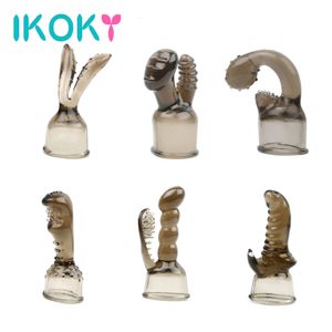 Vibratörler Ikoky Gspot Stimülasyon Vibratör Aksesuarları Sihirli değnek eki 1 adet Silikon Yetişkin Seks Oyuncakları Kadınlar için AV Rod Baş Kapağı 230925