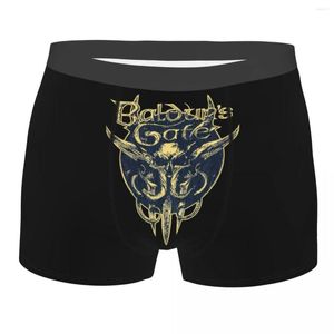 Трусы Baldur's Gate 3 Grange Logo, мужское длинное нижнее белье, ретро шорты-боксеры, сексуальные дышащие трусы для мужчин, большие размеры