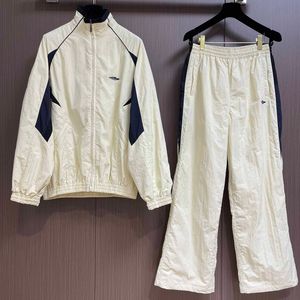 En iyi tasarımcı sonbahar sokak basit pamuklu blazer ceket ceketli pantolon spor pantolon nefes alabilen erkekler ve kadınlar mektup desen gündelik spor takım elbise