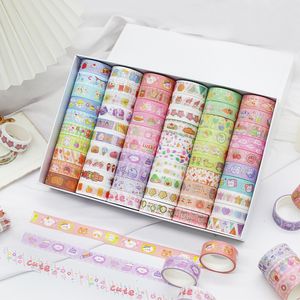 Клейкие ленты 60 рулонов 2016 мультфильм Kawaii Washi набор лент сетка еда девушка наклейка для скрапбукинга DIY маскировка ребенок японский подарок для мамы декор 230923