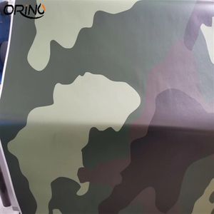 Армейская зеленая Jumbo камуфляжная виниловая пленка для автомобиля, клейкая наклейка «сделай сам», оберточная пленка для автомобиля с воздушными пузырьками 302k