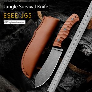 ESEE-JG5 Прямой нож Встроенный киль Нож для выживания в джунглях 14095 Охотничий карманный нож из высокоуглеродистой стали Тактический походный нож для кемпинга EDC Самооборона 413