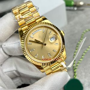 Совершенно новые DAY-DATE 228238-0005 18-каратное золото в упаковке, 40 мм, модель 3255, автоматический, водонепроницаемые, модные мужские часы
