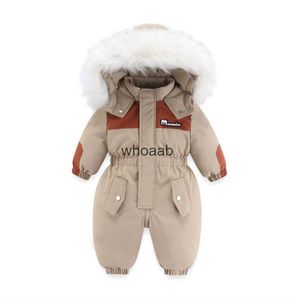 Down Coat -30 Degree 2023 Winter Baby Boy Snowsuit Plus Velvet Warm Children Winter Overalls 1-5 Years Kids Jumpsuit Infant Girl Romper YQ230925 YQ230925