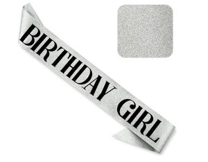 Блестящая лента для девочек на день рождения, блестящая фольга, серебро, золото для милых 16, 18, 21, 25, 30, 40, 50 лет, украшения для дня рождения