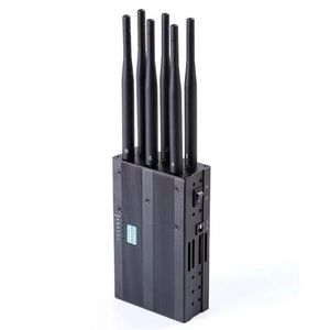 Handheld 6 Antennas Wi-Fi GPS GSM 2G 3G 4G Cell Phone Signal Jamm er brouilleur de signaux