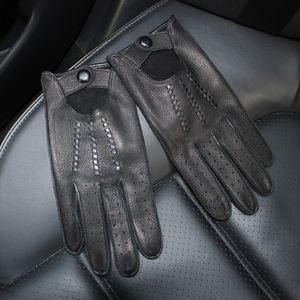 Five Fingers Gloves Men's Deerskin Thin Single Skinless Fashion Locomotive Spring And Summer Autumn Driving Full Finger Genuine Leather 230925