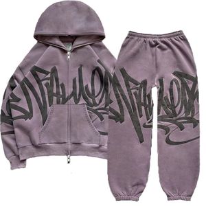 Kadın Hoodies Sweatshirts 2000s Moda Y2K Grafik Sakulları Harajuku Komik Kapüşonlu Kadın Erkekler Fermuar Ceket Gotik Sweatshirt Giyim 230925