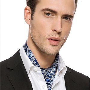 Галстуки-бабочки мужские шелковые галстуки с узором пейсли Ascot Tie модные британские стильные джентльменские винтажные 230922