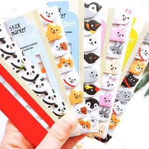 Notlar 9pcs Cartoon Animal Sticky Not 1pcs 120 Sheets Okul Öğrenci Çocuk Ofis Dergisi Scrapbooking Dekorasyon Mesajı DIY 230926